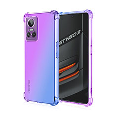 Ultra-thin Transparent Gel Gradient Soft Case Cover for Realme GT Neo3 5G Clove Purple