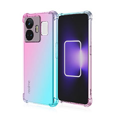 Ultra-thin Transparent Gel Gradient Soft Case Cover for Realme GT Neo5 5G Cyan