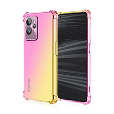 Ultra-thin Transparent Gel Gradient Soft Case Cover for Realme GT2 Pro 5G Pink