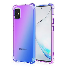 Ultra-thin Transparent Gel Gradient Soft Case Cover for Samsung Galaxy A51 4G Purple