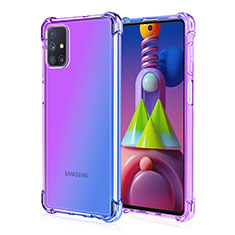 Ultra-thin Transparent Gel Gradient Soft Case Cover for Samsung Galaxy M51 Purple