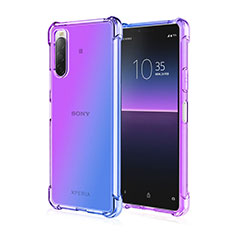 Ultra-thin Transparent Gel Gradient Soft Case Cover for Sony Xperia 10 III Lite Blue