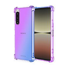 Ultra-thin Transparent Gel Gradient Soft Case Cover for Sony Xperia 5 IV Blue
