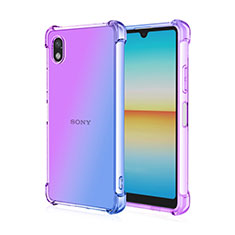 Ultra-thin Transparent Gel Gradient Soft Case Cover for Sony Xperia Ace III Blue