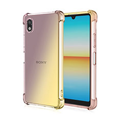 Ultra-thin Transparent Gel Gradient Soft Case Cover for Sony Xperia Ace III SOG08 Gold