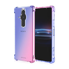 Ultra-thin Transparent Gel Gradient Soft Case Cover for Sony Xperia PRO-I Pink