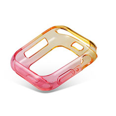 Ultra-thin Transparent Gel Gradient Soft Case Cover G01 for Apple iWatch 5 44mm Pink
