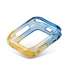 Ultra-thin Transparent Gel Gradient Soft Case Cover G01 for Apple iWatch 5 44mm Yellow