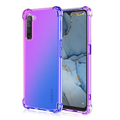 Ultra-thin Transparent Gel Gradient Soft Case Cover G01 for Oppo K7 5G Purple