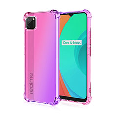 Ultra-thin Transparent Gel Gradient Soft Case Cover G01 for Realme C11 Pink