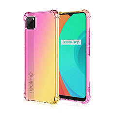 Ultra-thin Transparent Gel Gradient Soft Case Cover G01 for Realme C11 Yellow