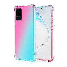Ultra-thin Transparent Gel Gradient Soft Case Cover G01 for Samsung Galaxy S20 Ultra Pink