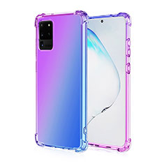 Ultra-thin Transparent Gel Gradient Soft Case Cover G01 for Samsung Galaxy S20 Ultra Purple