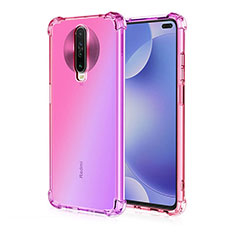 Ultra-thin Transparent Gel Gradient Soft Case Cover G01 for Xiaomi Poco X2 Pink
