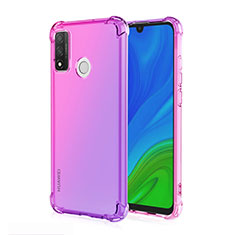 Ultra-thin Transparent Gel Gradient Soft Case Cover H01 for Huawei P Smart (2020) Pink