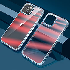 Ultra-thin Transparent Gel Gradient Soft Case Cover QC1 for Apple iPhone 14 Red