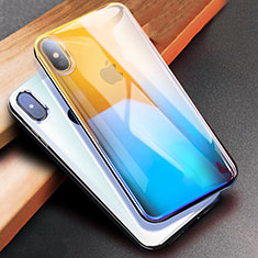 Ultra-thin Transparent Gel Gradient Soft Case for Apple iPhone X Blue