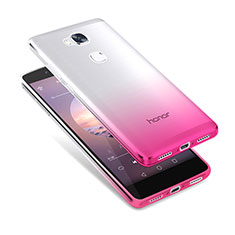 Ultra-thin Transparent Gel Gradient Soft Case for Huawei Honor 5X Pink