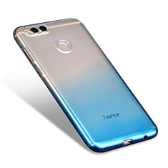 Ultra-thin Transparent Gel Gradient Soft Case for Huawei Honor V10 Sky Blue