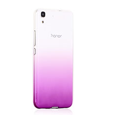 Ultra-thin Transparent Gel Gradient Soft Case for Huawei Y6 Purple