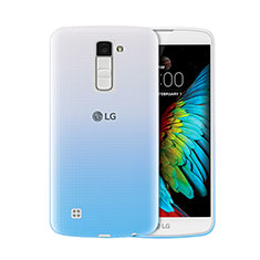 Ultra-thin Transparent Gel Gradient Soft Case for LG K7 Blue