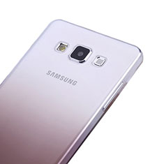Ultra-thin Transparent Gel Gradient Soft Case for Samsung Galaxy A5 Duos SM-500F Gray