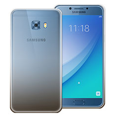 Ultra-thin Transparent Gel Gradient Soft Case for Samsung Galaxy C7 Pro C7010 Gray