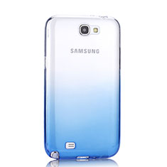 Ultra-thin Transparent Gel Gradient Soft Case for Samsung Galaxy Note 2 N7100 N7105 Blue