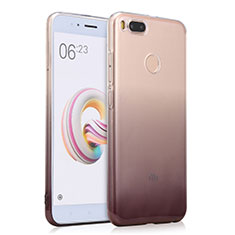 Ultra-thin Transparent Gel Gradient Soft Case for Xiaomi Mi A1 Gray