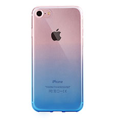 Ultra-thin Transparent Gel Gradient Soft Case G01 for Apple iPhone 7 Blue