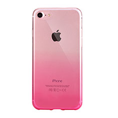 Ultra-thin Transparent Gel Gradient Soft Case G01 for Apple iPhone 7 Pink