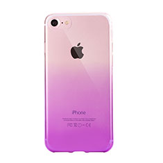 Ultra-thin Transparent Gel Gradient Soft Case G01 for Apple iPhone 7 Purple