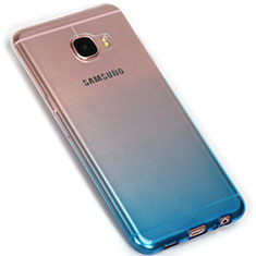 Ultra-thin Transparent Gel Gradient Soft Case G01 for Samsung Galaxy C5 SM-C5000 Blue