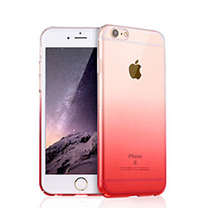 Ultra-thin Transparent Gel Gradient Soft Case Z01 for Apple iPhone 6S Plus Red