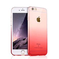 Ultra-thin Transparent Gel Gradient Soft Case Z01 for Apple iPhone 6S Red