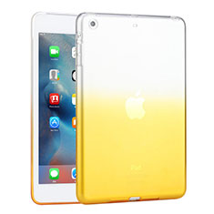 Ultra-thin Transparent Gel Gradient Soft Cover for Apple iPad Mini 3 Yellow