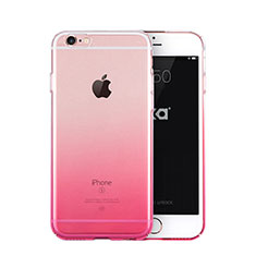 Ultra-thin Transparent Gel Gradient Soft Cover Z01 for Apple iPhone 6S Pink