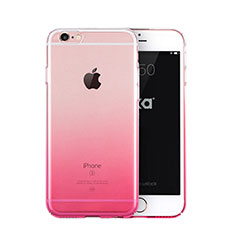 Ultra-thin Transparent Gel Gradient Soft Cover Z01 for Apple iPhone 6S Plus Pink