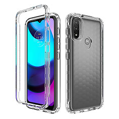 Ultra-thin Transparent Gel Gradient Soft Matte Finish Front and Back Case 360 Degrees Cover for Motorola Moto E40 Clear