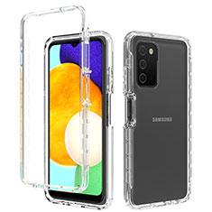 Ultra-thin Transparent Gel Gradient Soft Matte Finish Front and Back Case 360 Degrees Cover for Samsung Galaxy A02s Clear