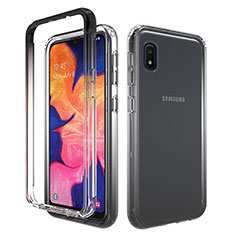 Ultra-thin Transparent Gel Gradient Soft Matte Finish Front and Back Case 360 Degrees Cover for Samsung Galaxy A10e Dark Gray
