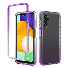 Ultra-thin Transparent Gel Gradient Soft Matte Finish Front and Back Case 360 Degrees Cover for Samsung Galaxy A13 5G Purple