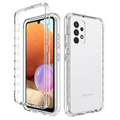 Ultra-thin Transparent Gel Gradient Soft Matte Finish Front and Back Case 360 Degrees Cover for Samsung Galaxy A32 4G Clear