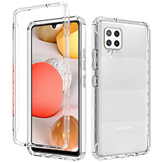Ultra-thin Transparent Gel Gradient Soft Matte Finish Front and Back Case 360 Degrees Cover for Samsung Galaxy A42 5G Clear