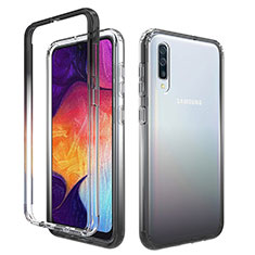 Ultra-thin Transparent Gel Gradient Soft Matte Finish Front and Back Case 360 Degrees Cover for Samsung Galaxy A50 Dark Gray