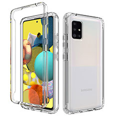 Ultra-thin Transparent Gel Gradient Soft Matte Finish Front and Back Case 360 Degrees Cover for Samsung Galaxy A51 5G Clear