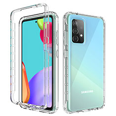 Ultra-thin Transparent Gel Gradient Soft Matte Finish Front and Back Case 360 Degrees Cover for Samsung Galaxy A52 4G Clear
