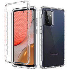Ultra-thin Transparent Gel Gradient Soft Matte Finish Front and Back Case 360 Degrees Cover for Samsung Galaxy A72 5G Clear