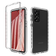 Ultra-thin Transparent Gel Gradient Soft Matte Finish Front and Back Case 360 Degrees Cover for Samsung Galaxy A73 5G Clear