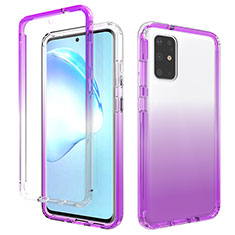 Ultra-thin Transparent Gel Gradient Soft Matte Finish Front and Back Case 360 Degrees Cover for Samsung Galaxy S20 Plus Purple